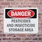 Signmission Pesticides And Insecticide Storage Area Danger Sign, Plastic, 14in W x 10in L, 2PK OS-2PACK-DS-P-1014-L-1978 - alternate 6